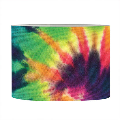 Black And Rainbow Tie Dye Print Drum Lamp Shade
