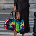Black And Rainbow Tie Dye Print Duffle Bag