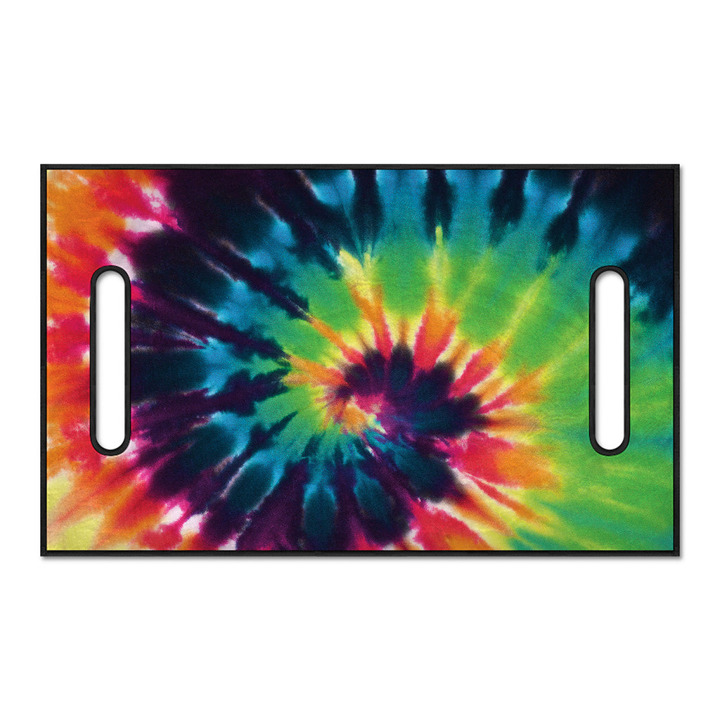 Black And Rainbow Tie Dye Print Golf Cart Seat Cover