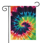 Black And Rainbow Tie Dye Print House Flag