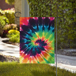 Black And Rainbow Tie Dye Print House Flag