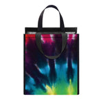 Black And Rainbow Tie Dye Print Insulated Lunch Tote