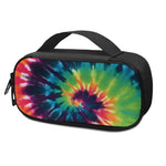 Black And Rainbow Tie Dye Print Insulin Cooler Travel Case