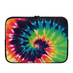 Black And Rainbow Tie Dye Print Laptop Sleeve