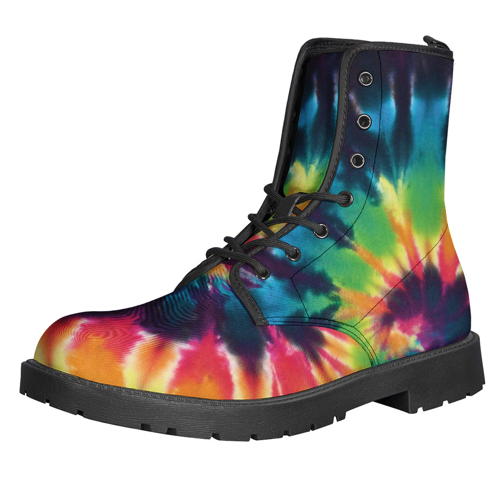 Black And Rainbow Tie Dye Print Backpack