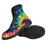 Black And Rainbow Tie Dye Print Backpack