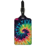 Black And Rainbow Tie Dye Print Luggage Tag