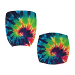 Black And Rainbow Tie Dye Print Office Chair Cover
