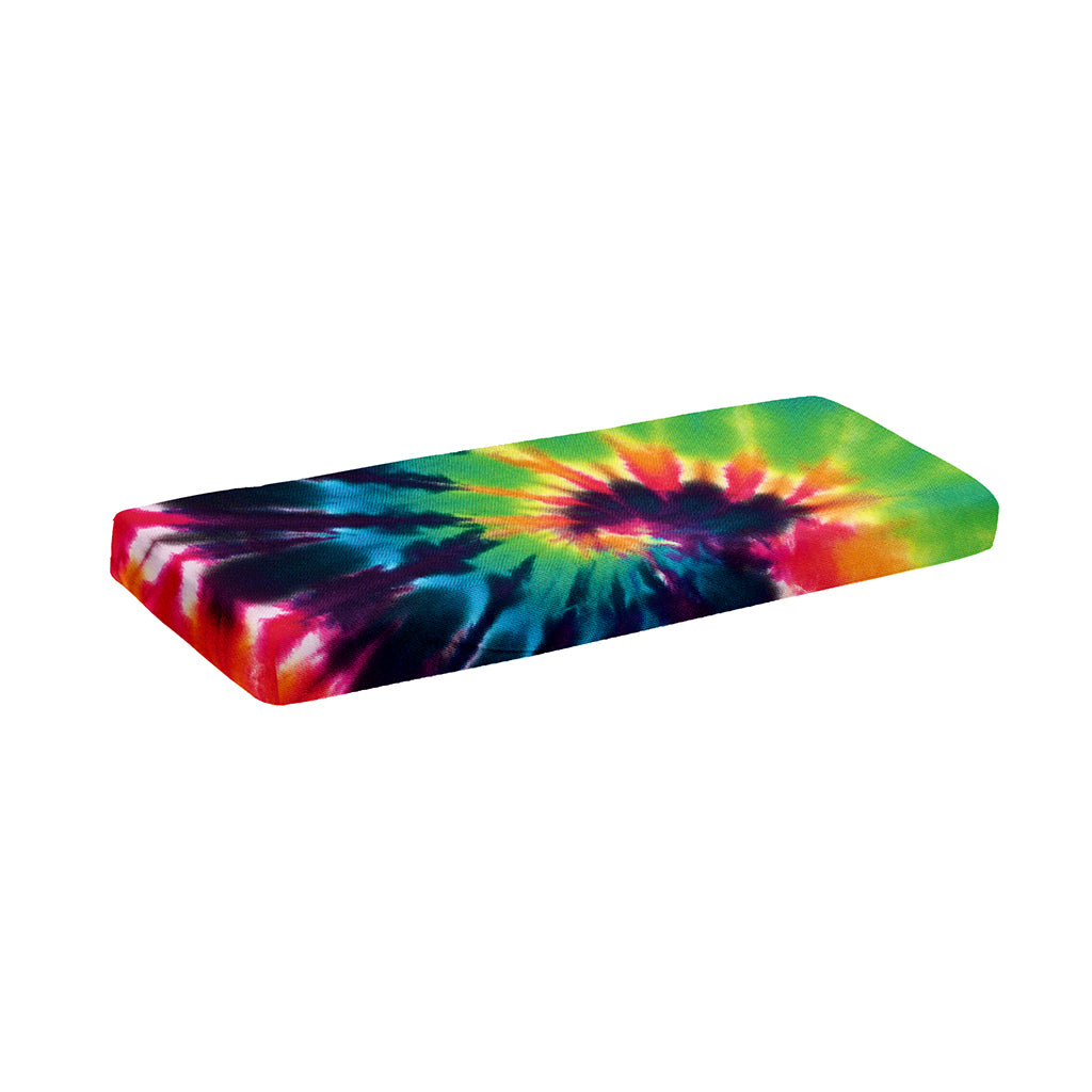Black And Rainbow Tie Dye Print Piano Keyboard Cover