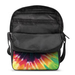 Black And Rainbow Tie Dye Print Rectangular Crossbody Bag