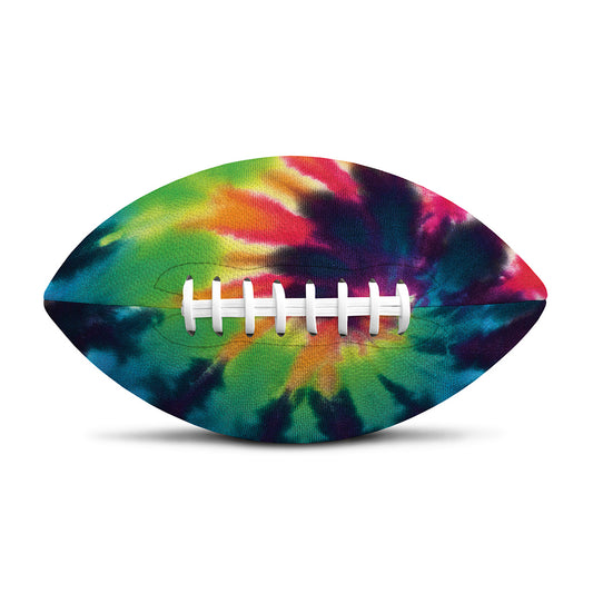 Black And Rainbow Tie Dye Print Rugby Ball