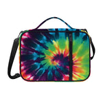 Black And Rainbow Tie Dye Print Shoulder Strap Bible Bag