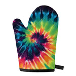Black And Rainbow Tie Dye Print Single Oven Mitt