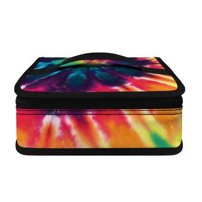 Black And Rainbow Tie Dye Print Small Lunch Bag