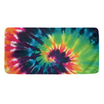 Black And Rainbow Tie Dye Print Towel