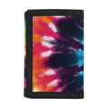 Black And Rainbow Tie Dye Print Trifold Wallet