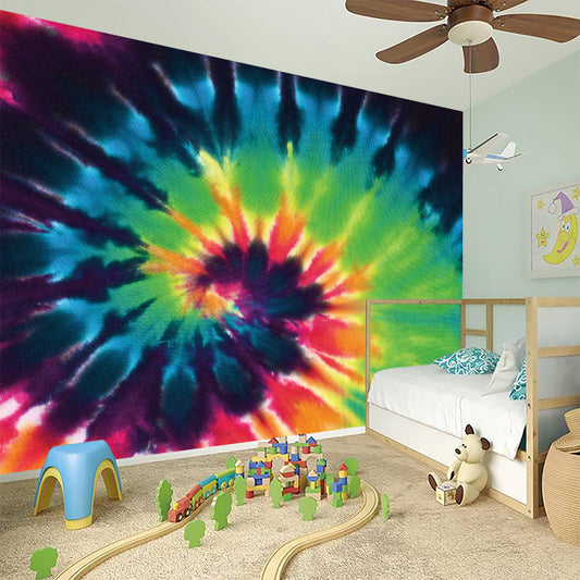 Black And Rainbow Tie Dye Print Wall Sticker