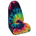 Black And Rainbow Tie Dye Print Waterproof Car Seat Cover