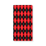 Black And Red Argyle Pattern Print Baby Crib Sheet