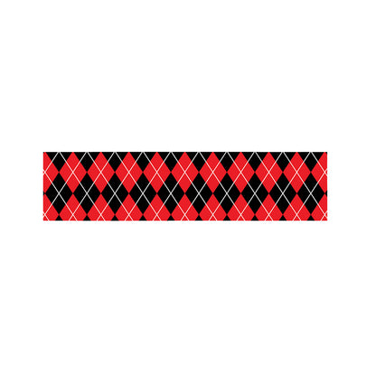 Black And Red Argyle Pattern Print Bed Runner