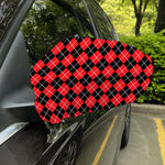 Black And Red Argyle Pattern Print Car Side Mirror Covers