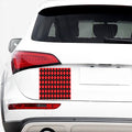 Black And Red Argyle Pattern Print Car Sticker
