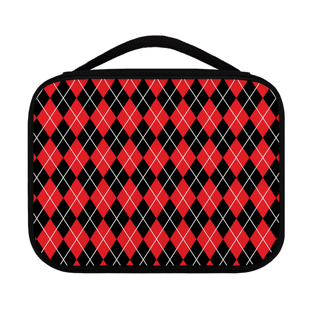 Black And Red Argyle Pattern Print Classic Bible Case