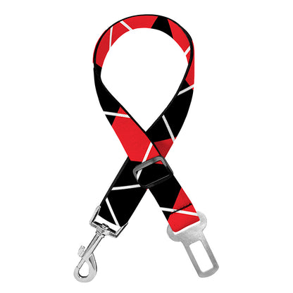 Black And Red Argyle Pattern Print Dog Seat Belt