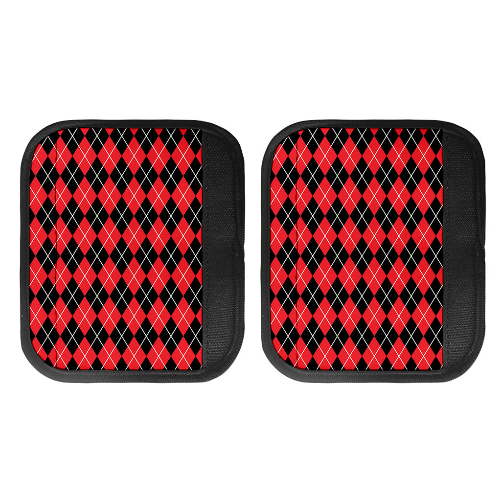 Black And Red Argyle Pattern Print Handle Covers