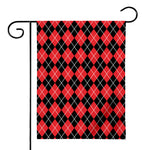 Black And Red Argyle Pattern Print House Flag