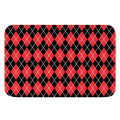 Black And Red Argyle Pattern Print Indoor Door Mat