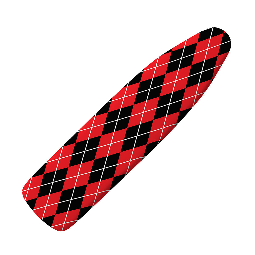 Black And Red Argyle Pattern Print Ironing Board Cover