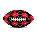 Black And Red Argyle Pattern Print Rugby Ball