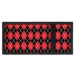 Black And Red Argyle Pattern Print Trifold Wallet
