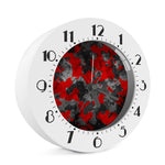 Black And Red Camouflage Print Alarm Clock