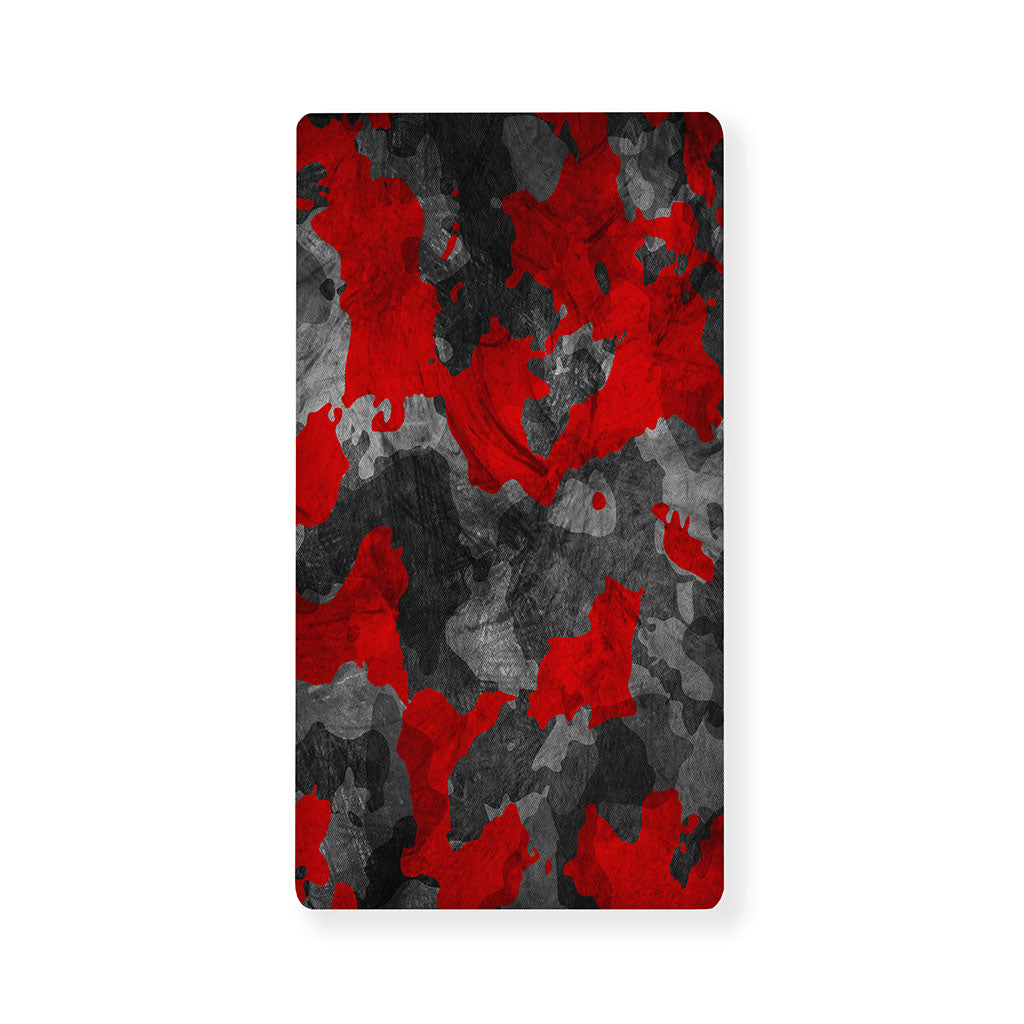 Black And Red Camouflage Print Baby Crib Sheet