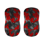 Black And Red Camouflage Print Bar Stool Covers