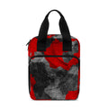 Black And Red Camouflage Print Bible Tote Bag
