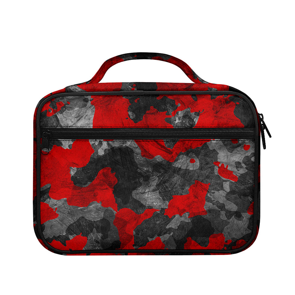 Black And Red Camouflage Print Briefcase Bible Bag
