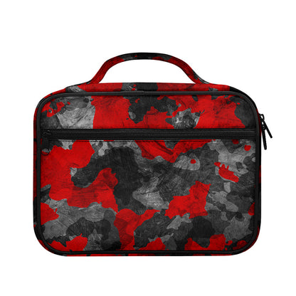 Black And Red Camouflage Print Briefcase Bible Bag