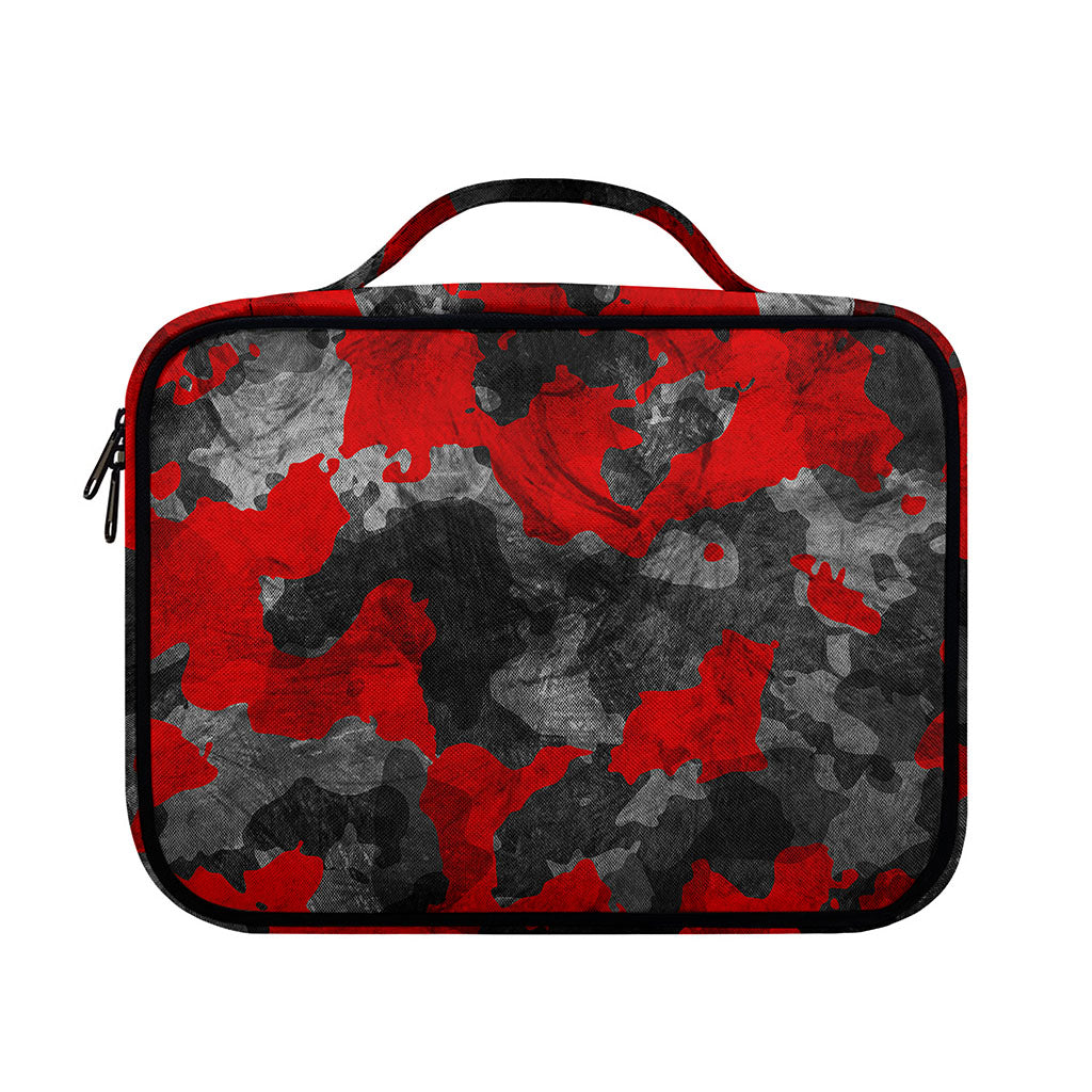 Black And Red Camouflage Print Briefcase Bible Bag