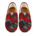 Black And Red Camouflage Print Casual Shoes