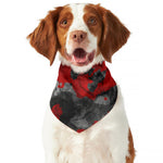 Black And Red Camouflage Print Dog Bandana