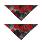 Black And Red Camouflage Print Dog Bandana