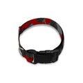 Black And Red Camouflage Print Dog Collar