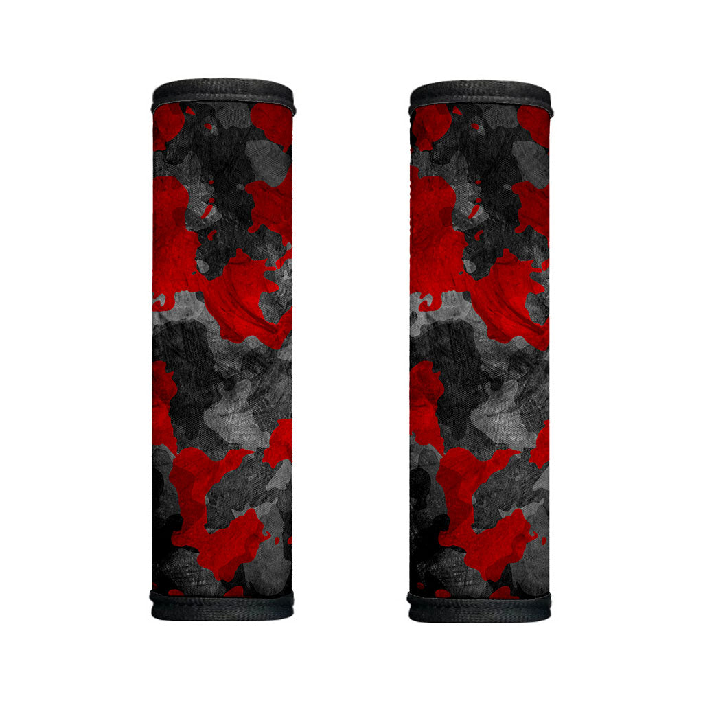 Black And Red Camouflage Print Handle Covers
