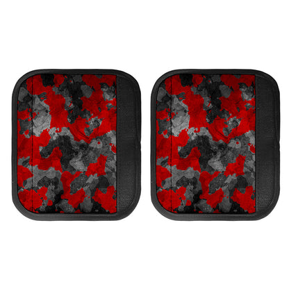 Black And Red Camouflage Print Handle Covers