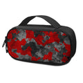 Black And Red Camouflage Print Portable Cooler Travel Case