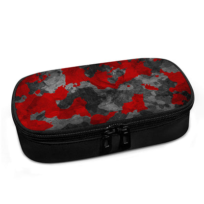 Black And Red Camouflage Print Insulin Cooler Travel Case