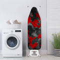 Black And Red Camouflage Print Ironing Board Cover